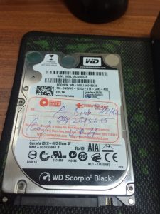 Cứu dữ liệu ổ cứng Western 500GB lỗi cơ 22.03
