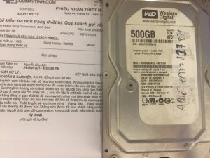 Khôi phục dữ liệu ổ cứng Western 500GB mất dữ liệu 29.03