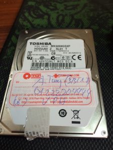 Phục hồi dữ liệu ổ cứng Toshiba 500GB lỗi cơ 22.03