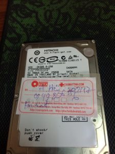 khôi phục dữ liệu ổ cứng Hitachi 250GB 09.03