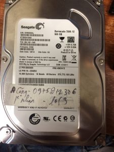 khôi phục dữ liệu ổ cứng Seagate 500GB không nhận 18.03
