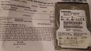 Cứu dữ liệu ổ cứng Toshiba 320GB bad nặng 15.05