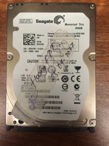 Phục hồi dữ liệu ổ cứng Seagate 250GB lỗi đầu đọc 26.05