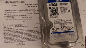 Phục hồi dữ liệu Western 500GB bad 12.06