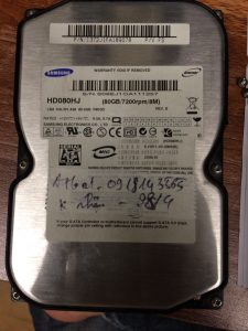 cứu dữ liệu ổ cúng Samsung 80GB không nhận 02.06