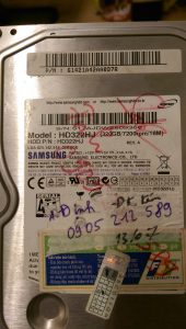 Cứu dữ liệu ổ cứng Samsung 320GB đầu đọc kém 21.07