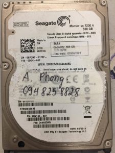 Cứu dữ liệu ổ cứng Seagate 500GB format nhầm 01.07