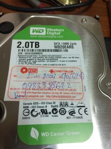 Cứu dữ liệu ổ cứng Western 2TB Bad 20.07