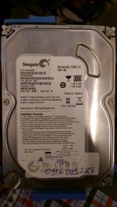 Khôi phục dữ liệu ổ cứng Seagate 250GB bad nặng 10.07