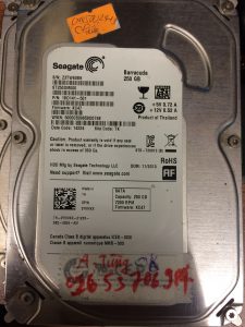 khôi phục dữ liệu ổ cứng Seagate 250GB không nhận 18.07