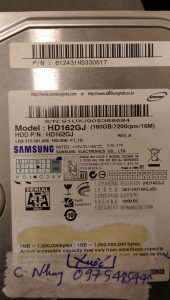 Cứu dữ liệu ổ cứng Samsung 160GB không nhận 01.08