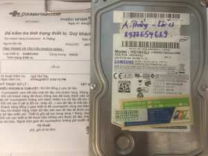 Khôi phục dữ liệu ổ cứng Samsung 160GB lỗi cơ 03.08