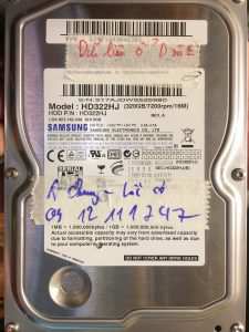 Khôi phục dữ liệu ổ cứng Samsung 320GB lỗi cơ 22.08