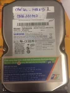 Phục hồi dữ liệu ổ cứng Samsung 80GB mất dữ liệu 01.08