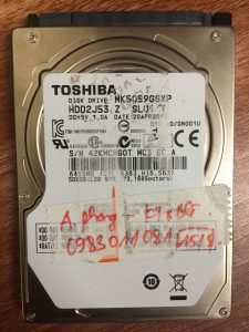Phục hồi dữ liệu ổ cứng Toshiba 500GB không nhận 21.08