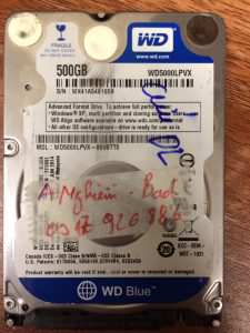 Phục hồi dữ liệu ổ cứng Western 500GB bad 19.08