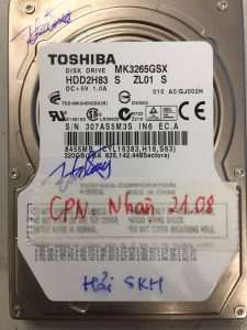 Cứu dữ liệu ổ cứng Toshiba 320GB lỗi cơ 07.09
