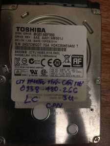 Khôi phục dữ liệu ổ cứng Toshiba 500GB lỗi cơ tại Cần Thơ 07.09
