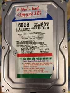 Khôi phục dữ liệu ổ cứng Western 160GB bad 09.09