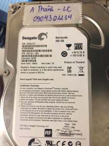 Cứu dữ liệu ổ cứng Seagate 250GB lỗi cơ 18.10