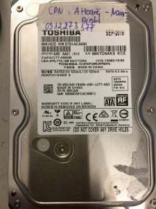 Cứu dữ liệu ổ cứng Toshiba 500GB lỗi cơ tại Nam Định 17.10
