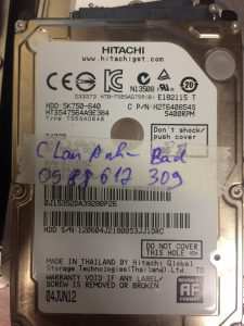 Khôi phục dữ liệu ổ cứng Hitachi 640GB bad 22.11