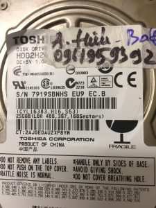 Cứu dữ liệu ổ cứng Toshiba 250GB bad 14.12