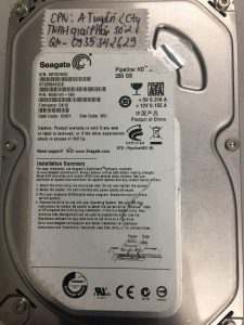 Khôi phục dữ liệu ổ cứng Seagate 250GB lỗi cơ tại Quảng Ngãi 29.12 1