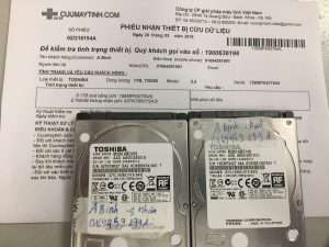Phục hồi dữ liệu ổ cứng Toshiba 750GB không nhận 1TB bad nặng 19.03
