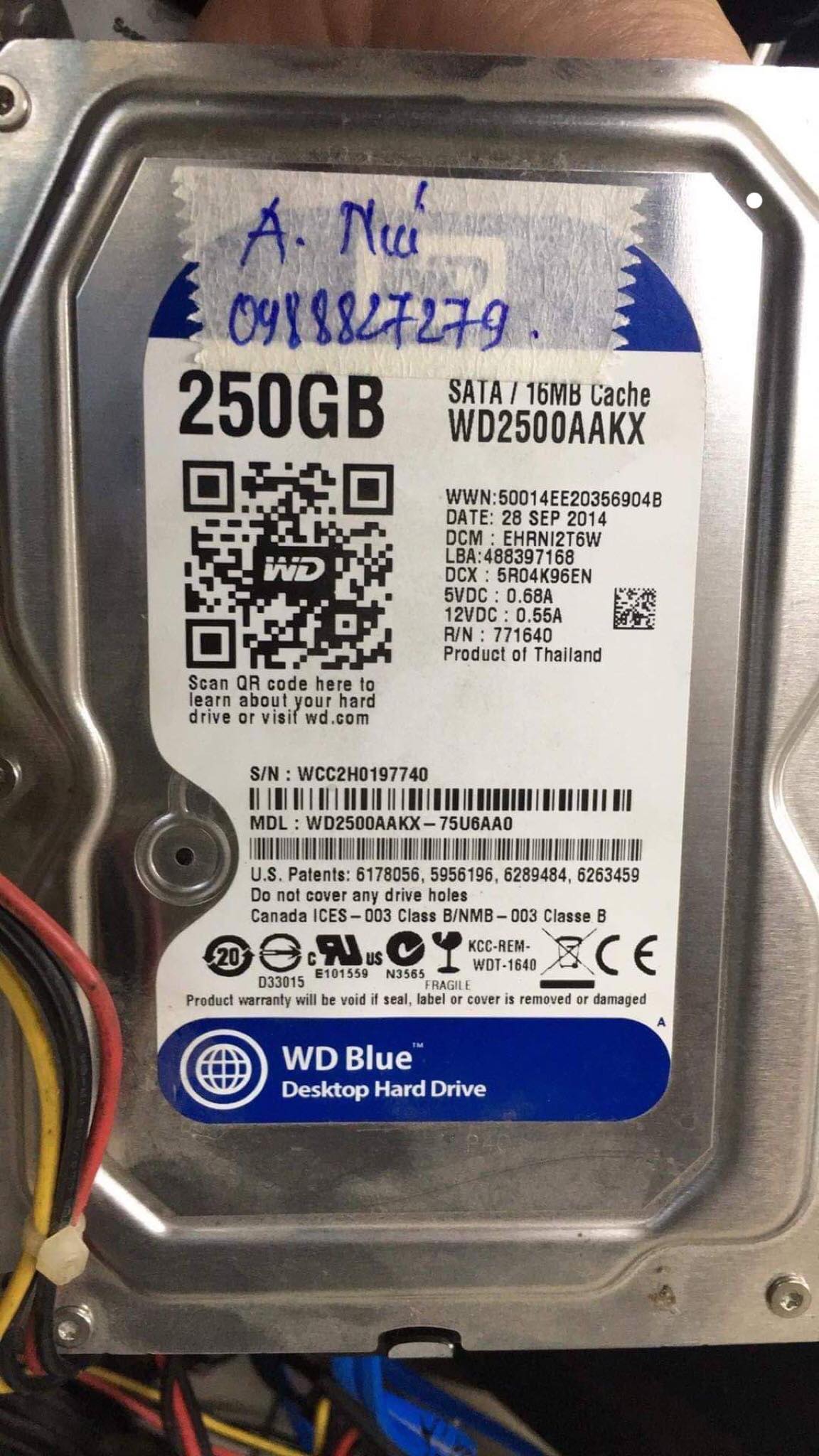 Phục hồi dữ liệu ổ cứng Western 250GB format nhầm - 08.12.2018