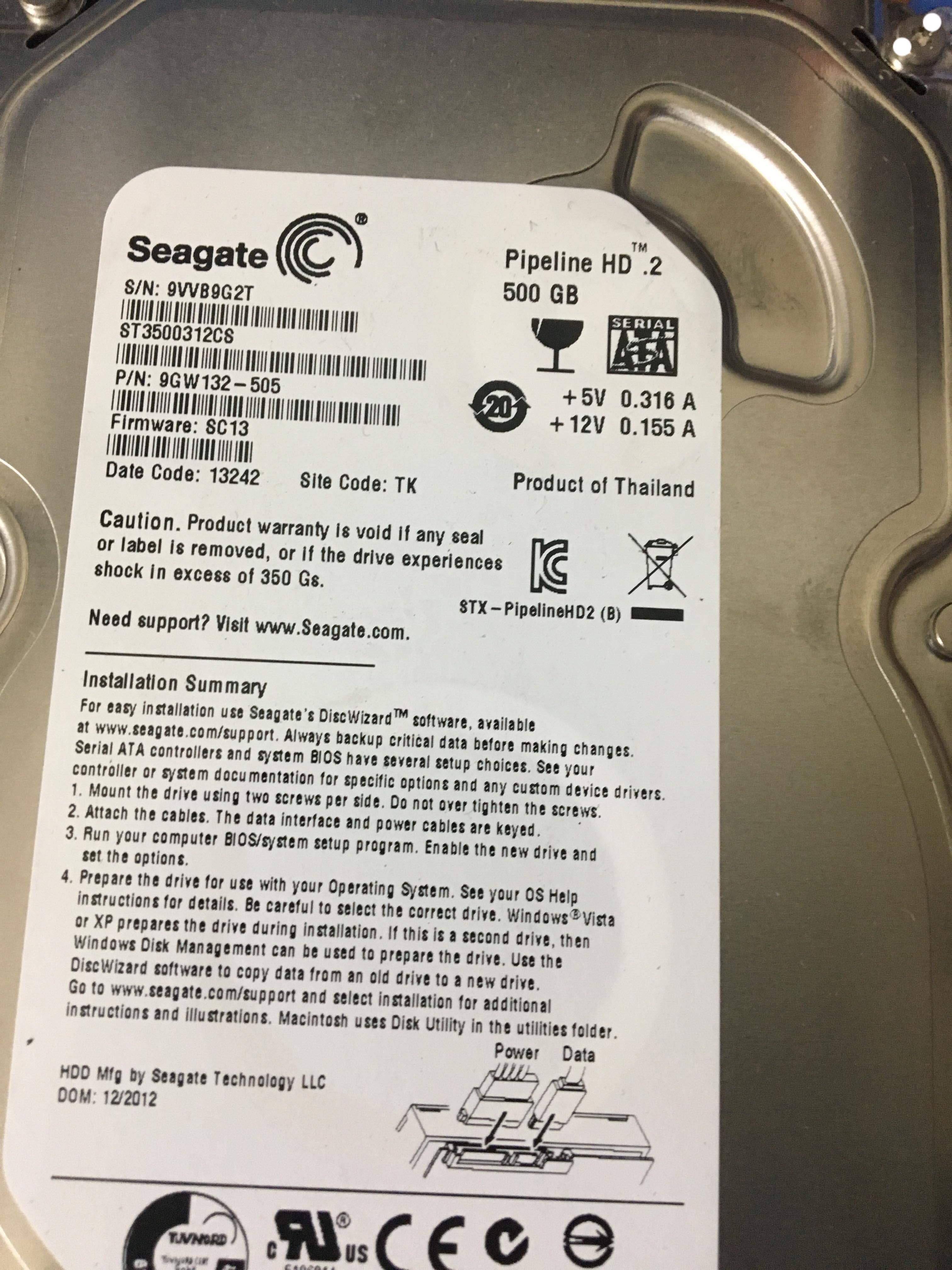 Cứu dữ liệu ổ cứng Seagate 500GB format nhầm 14/03/2019 - cuumaytinh