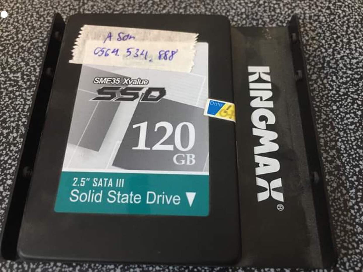 Khôi phục dữ liệu ổ cứng SSD 120GB không nhận 03/04/2019 - cuumaytinh