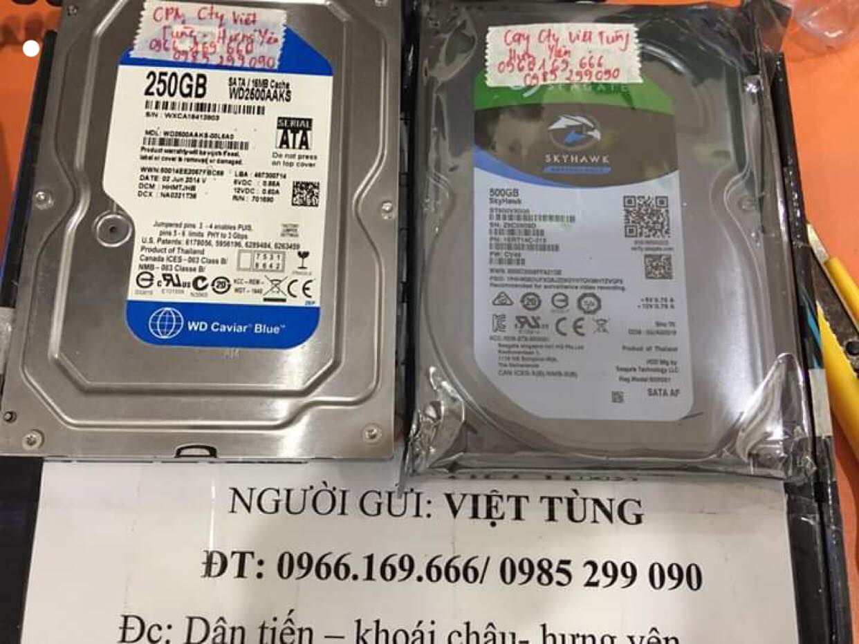 Cứu dữ liệu ổ cứng Western 250GB đầu đọc kém tại Hưng Yên 10/07/2019 - cuumaytinh