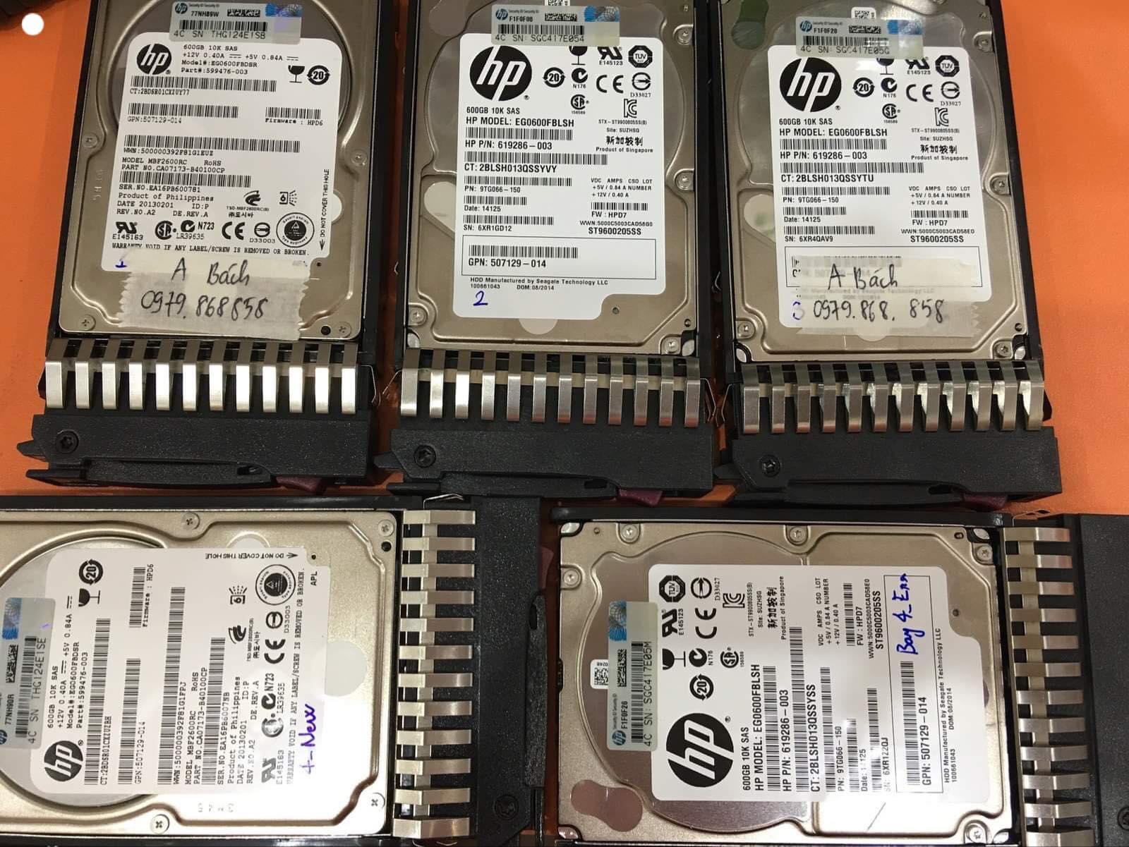 Khôi phục dữ liệu máy chủ HP với 5HDDx600GB lỗi 2HDD 20/07/2019 - cuumaytinh