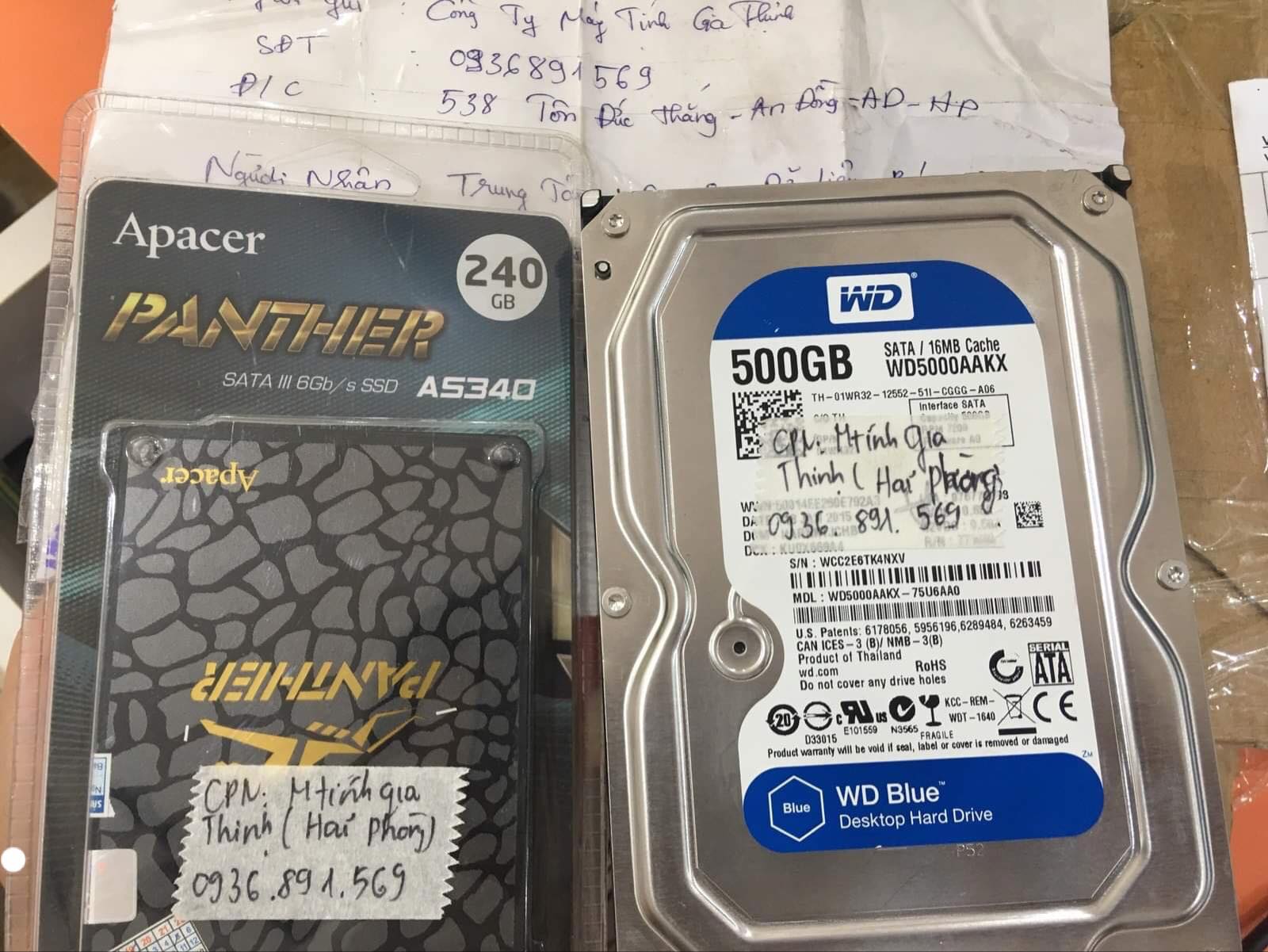 Khôi phục dữ liệu ổ cứng Western 500GB lỗi đầu đọc tại Hải Phòng 26/09/2019 - cuumaytinh