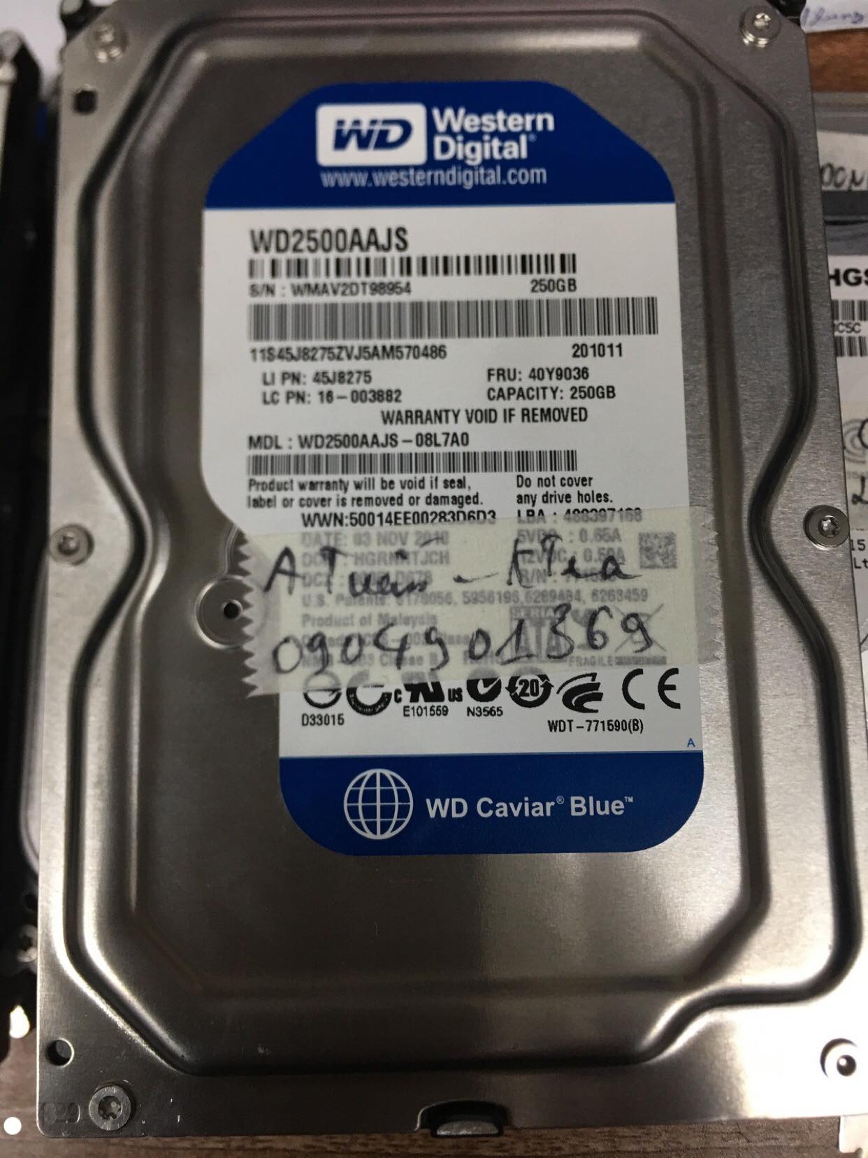 Khôi phục dữ liệu ổ cứng Western 320GB lỗi cơ 03/12/2019 - cuumaytinh