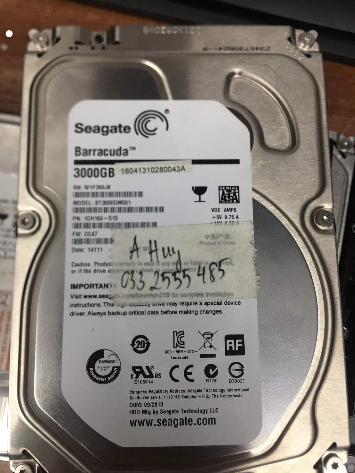 Phục hồi dữ liệu ổ cứng Seagate 3TB không nhận 13/02/2020 - cuumaytinh