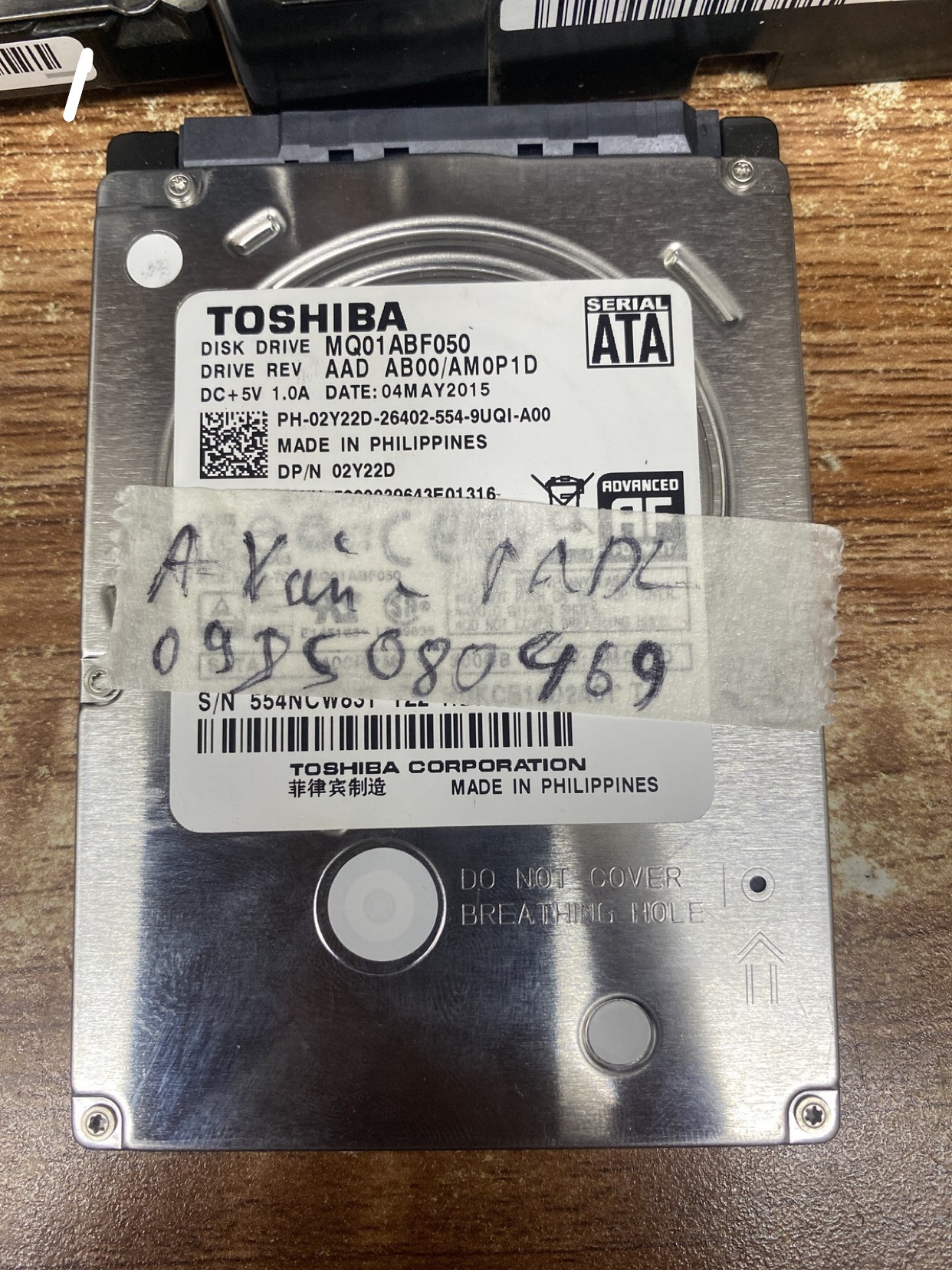 Lấy dữ liệu ổ cứng Toshiba 500GB mất dữ liệu 04/03/2020 - cuumaytinh