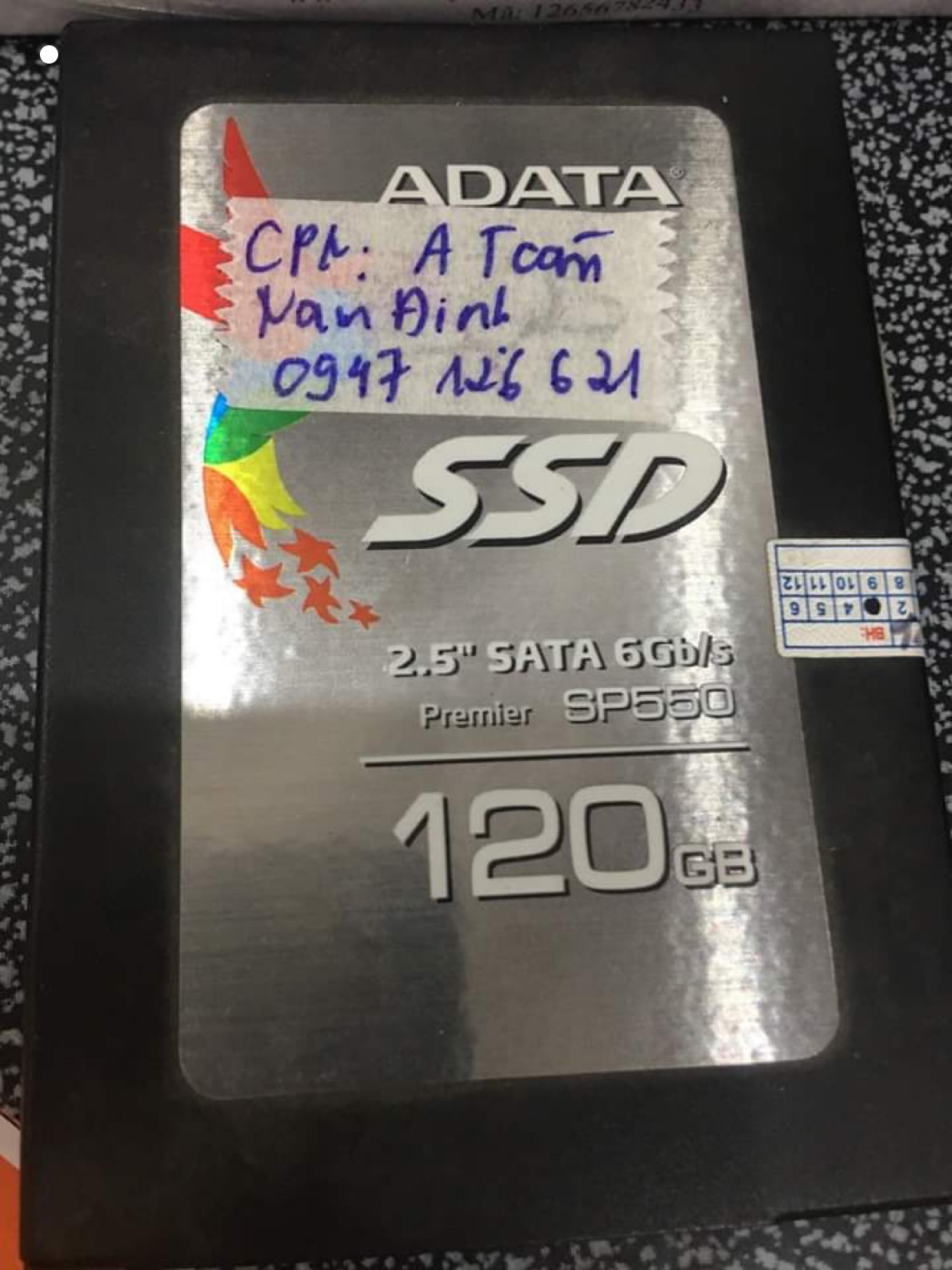Cứu dữ liệu ổ cứng SSD Adata 120GB không nhận tại Nam Định 09/07/2020 - cuumaytinh