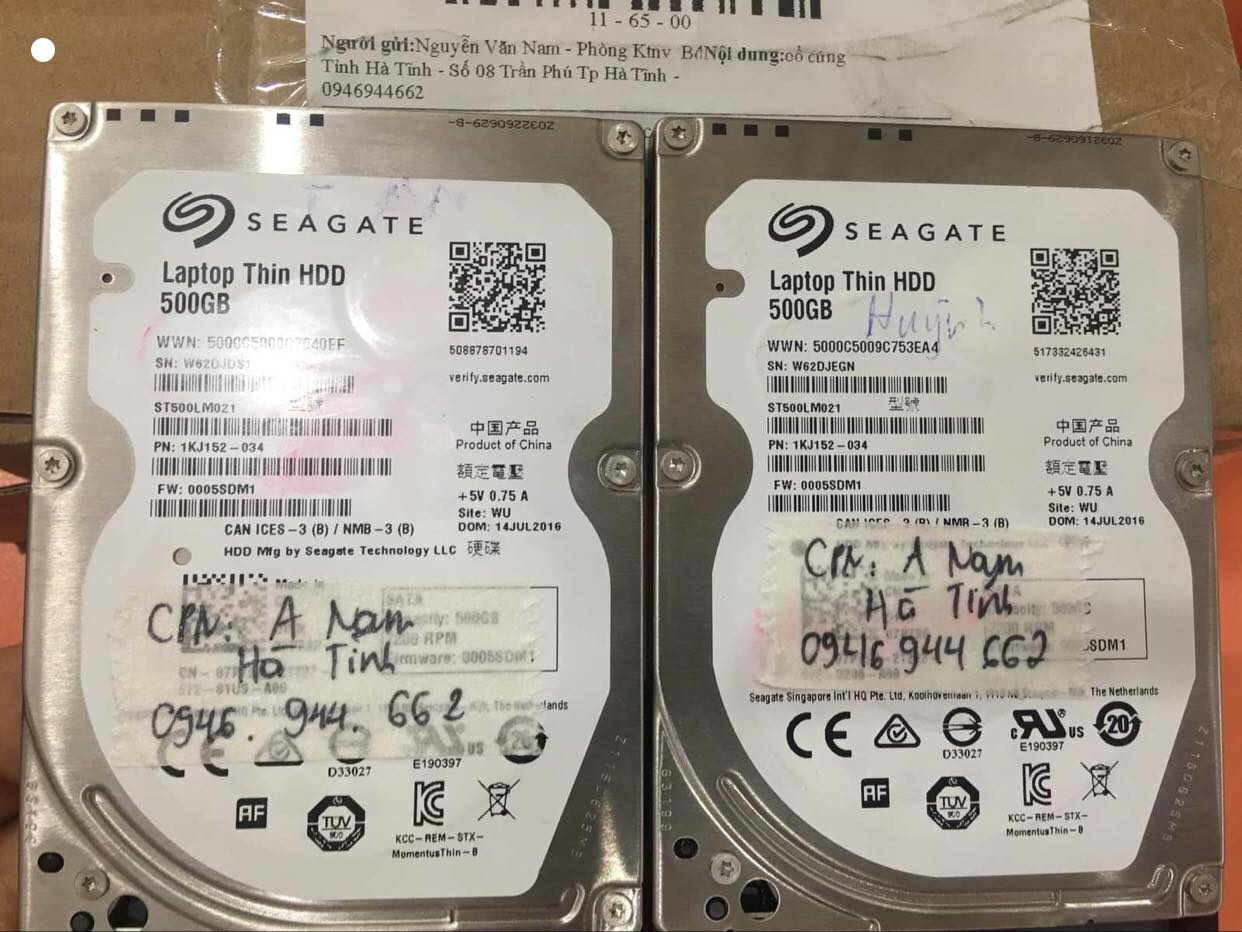Cứu dữ liệu ổ cứng Seagate 500GB bad  tại Hà Tĩnh - 27/11/2020 - cuumaytinh