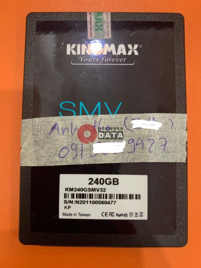 Khoi phuc du lieu o cung SSD Kingmax 240GB khong nhan 11.01.2022