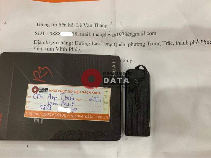 Khoi phuc du lieu o cung SSD 128GB khong nhan tai Vinh Phuc 07.04.2022
